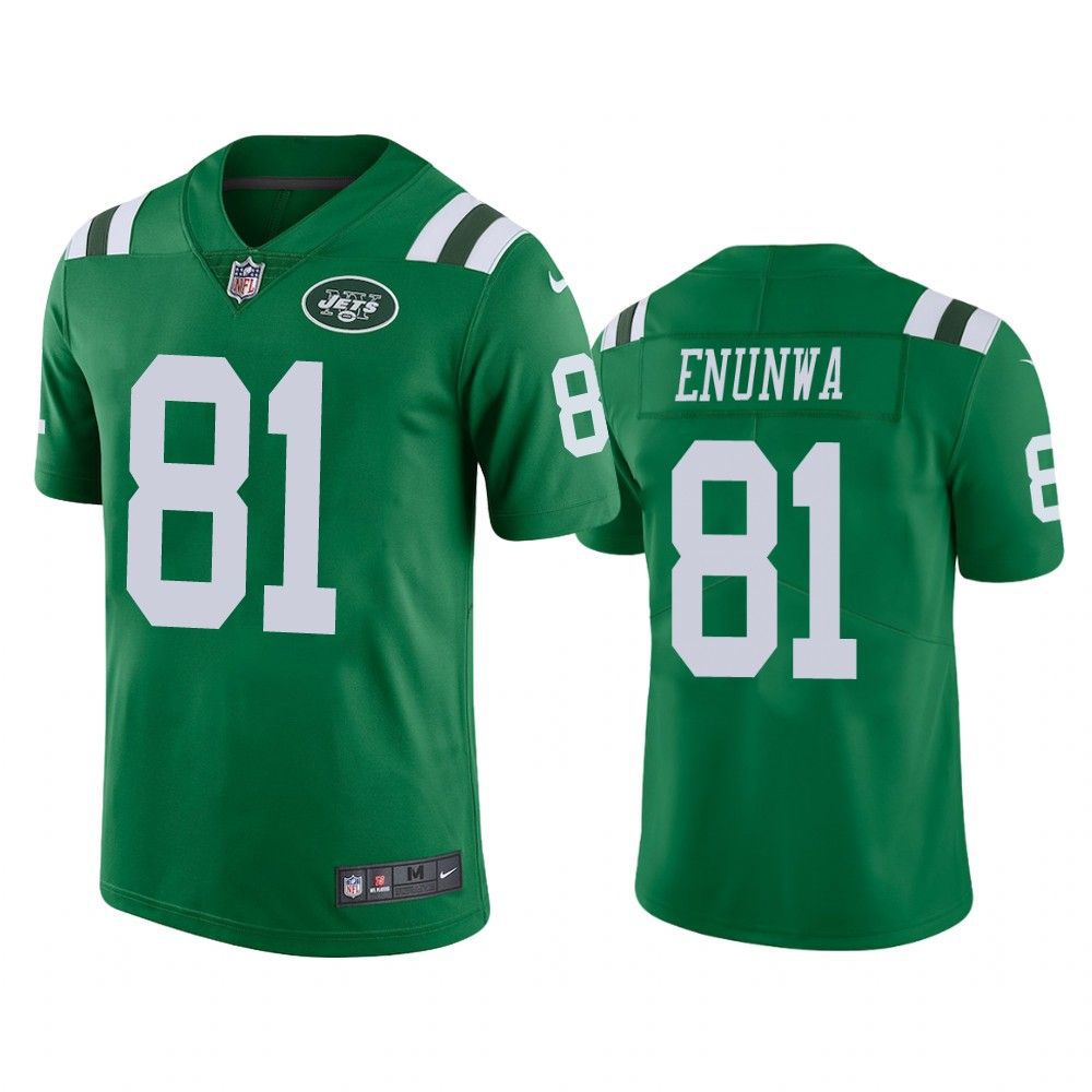 Men New York Jets 81 Quincy Enunwa Nike Gotham Green Color Rush Limited NFL Jersey